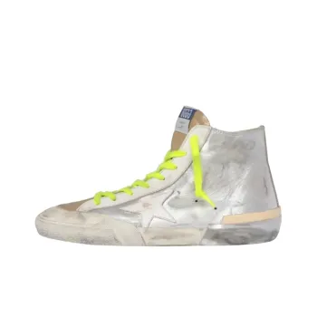 Golden Goose Francy Stylish Skateboarding Shoes Men's Silver Old-fashioned
