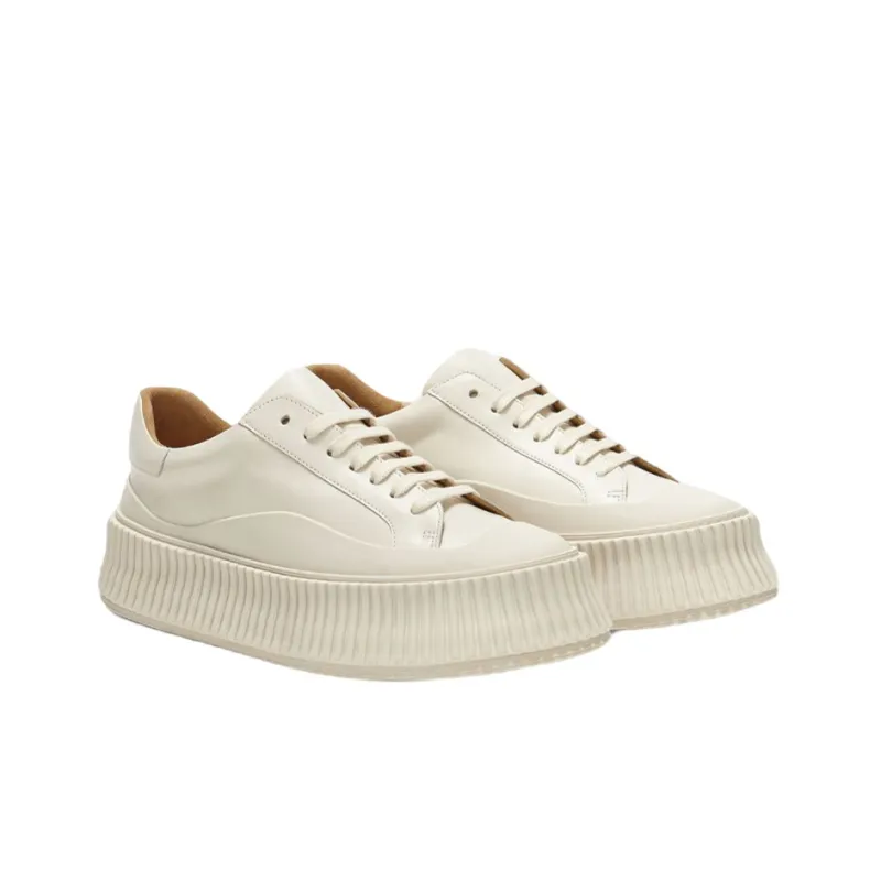 JIL SANDER Low Top Stylish Skateboarding Shoes Women's White-2
