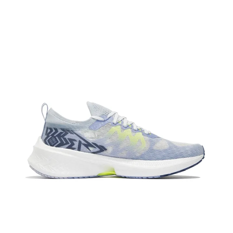 LiNing Feidian Discovery Cushioning, Slip Resistant, And Abrasion Resistant Low Top Running Shoes Men's White Blue-1