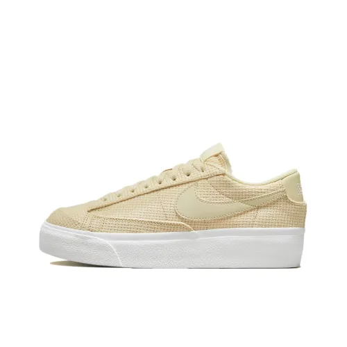 Nike Blazer Low Platform Woven Fossil Women's