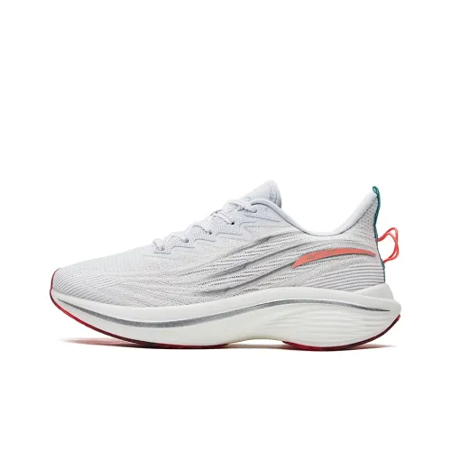 Erke Strange Bullet 3.0 Running Shoes Women's Low-Top Bright White/Neon Orange Pink