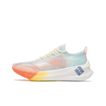 LINING Feidian 2 Elite Running Shoes Women's Low Top Aqua Blue/Standard White/Orange/Yellow
