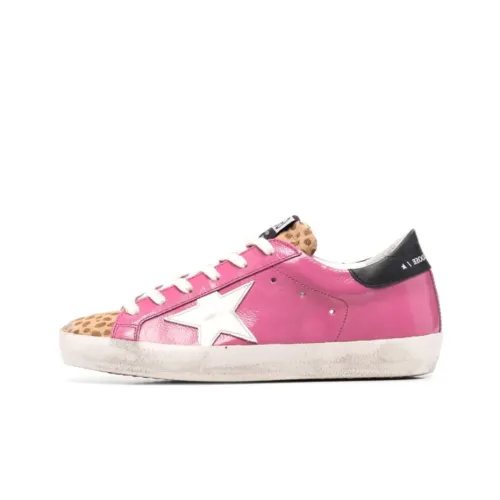 Golden Goose Super-Star Skateboard Shoes Women's Low-Top Rose Red