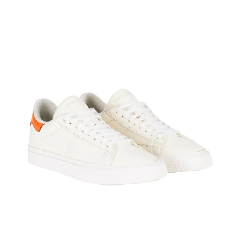 HERON PRESTON Vulcanized Low Top Sneaker White Orange Women's-1