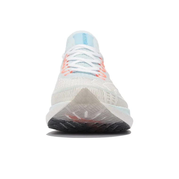 LiNing Feidian Challenger Abrasion Resistant Rebound Low Top Running Shoes Women's White Blue Orange-4