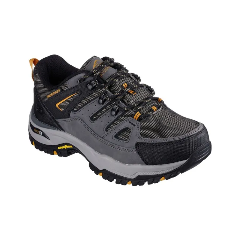 Skechers ARCH FIT DAWSON Cushioning Anti-Slip And Wear-Resistant Low-Top Trekking Shoes Men's Black Gray-2