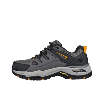 Skechers ARCH FIT DAWSON Cushioning Anti-Slip And Wear-Resistant Low-Top Trekking Shoes Men's Black Gray