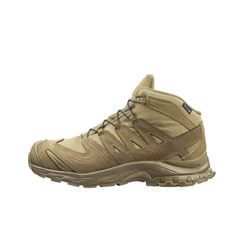 SALOMON Hiking / Trekking Shoes Unisex Mid-Top Desert Yellow