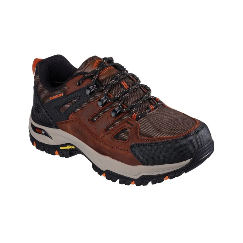 Skechers ARCH FIT DAWSON Cushioned Anti-Slip Wear-Resistant And Water-Resistant Low-Top Trekking Shoes Men's Brown-2