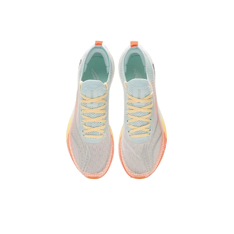 LINING Feidian 2 Elite Running Shoes Women's Low Top Aqua Blue/Standard White/Orange/Yellow-3