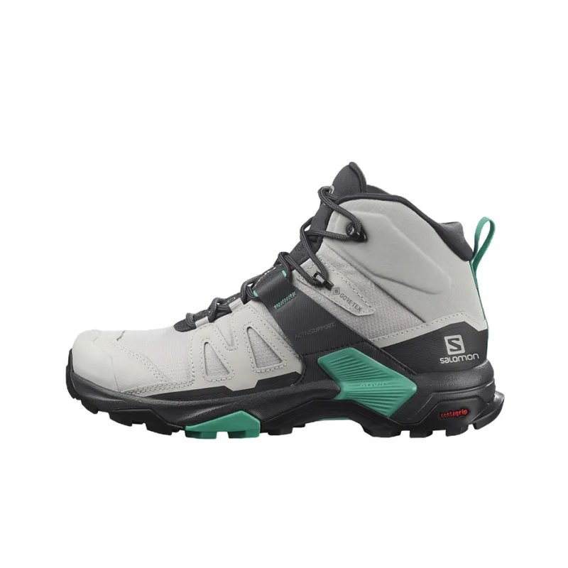 SALOMON X Ultra 4 Hiking / Trekking Shoes Women's Mid-Top Gray/Black-0