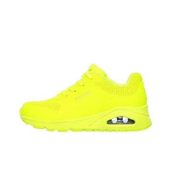 Skechers Uno Cushioning Anti Slip And Wear Resistant Low Top Casual Shoes Women's Neon Yellow