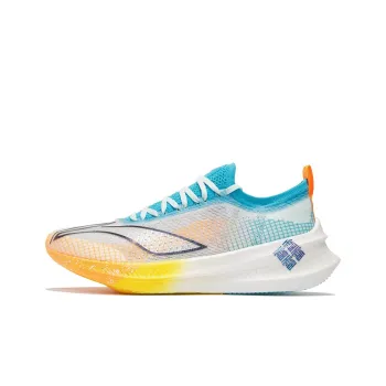 LiNing Feidian 2 Elite Chiffon Anti Slip And Wear Resistant Lightweight Low Top Running Shoes White Blue Orange