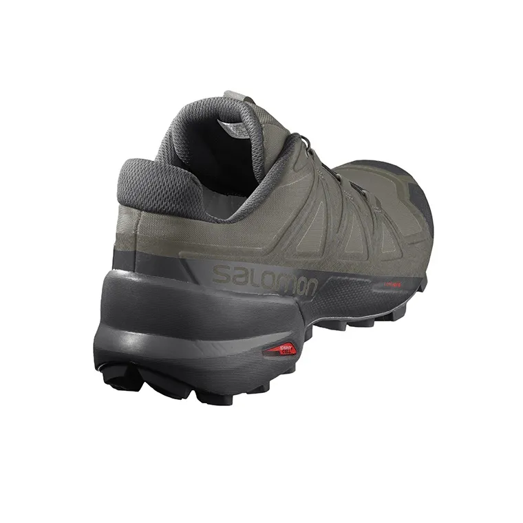 SALOMON Speedcross 5 Running Shoes Men Low-Top Black/Green-2