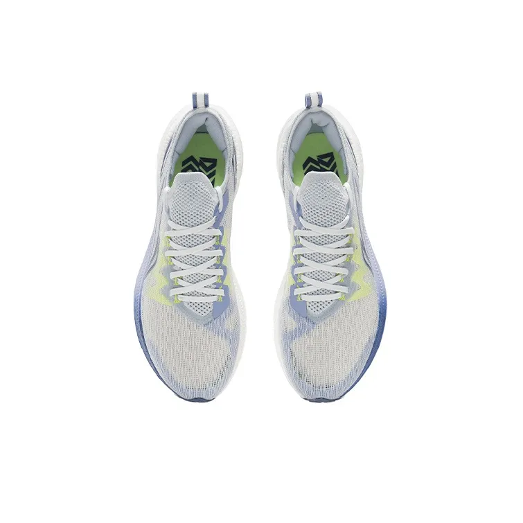 LiNing Feidian Discovery Cushioning, Slip Resistant, And Abrasion Resistant Low Top Running Shoes Men's White Blue-3