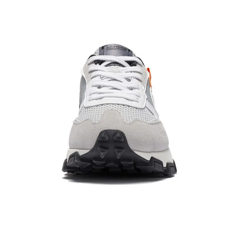 LiNing Cushioning Low-Top Sports Casual Shoes Men's Gray White-4