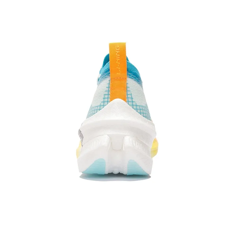 LiNing Feidian 2 Elite Chiffon Anti-Slip And Wear-Resistant Lightweight Low-Top Running Shoes White Blue Orange-5
