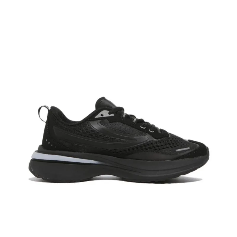 FILA Cushioning Anti Slip And Wear Resistant Low Top Running Shoes Men's Black Korean Style-1
