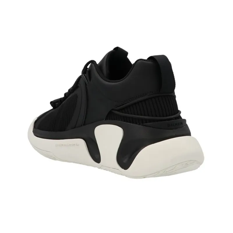 BALMAIN B-Runner Low-Top Casual Shoes Men's Black White-2