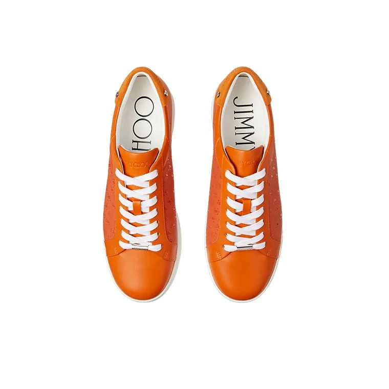 Jimmy Choo Caramel JC Monogram Skateboard Shoes Men's Orange-3