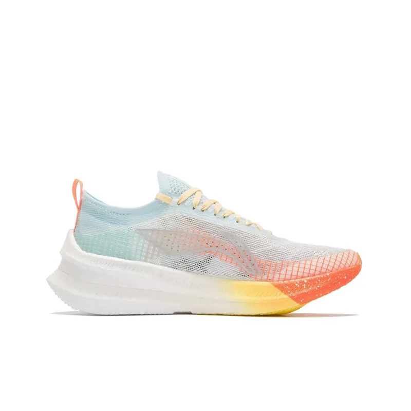 LINING Feidian 2 Elite Running Shoes Women's Low Top Aqua Blue/Standard White/Orange/Yellow-1