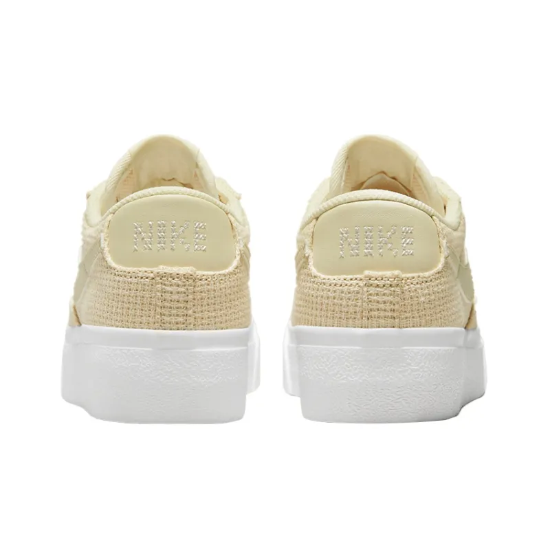 Nike Blazer Low Platform Woven Fossil Women's-4