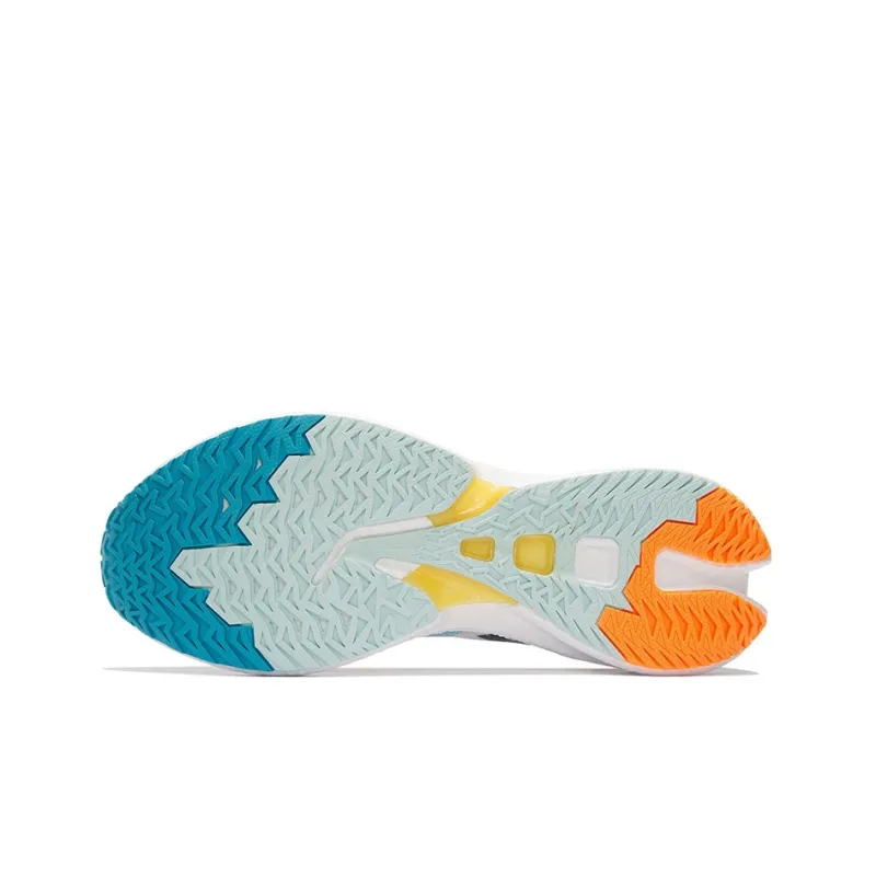 LiNing Feidian Discovery Lightweight Rebound Low Top Running Shoes Men's White Blue Yellow-6