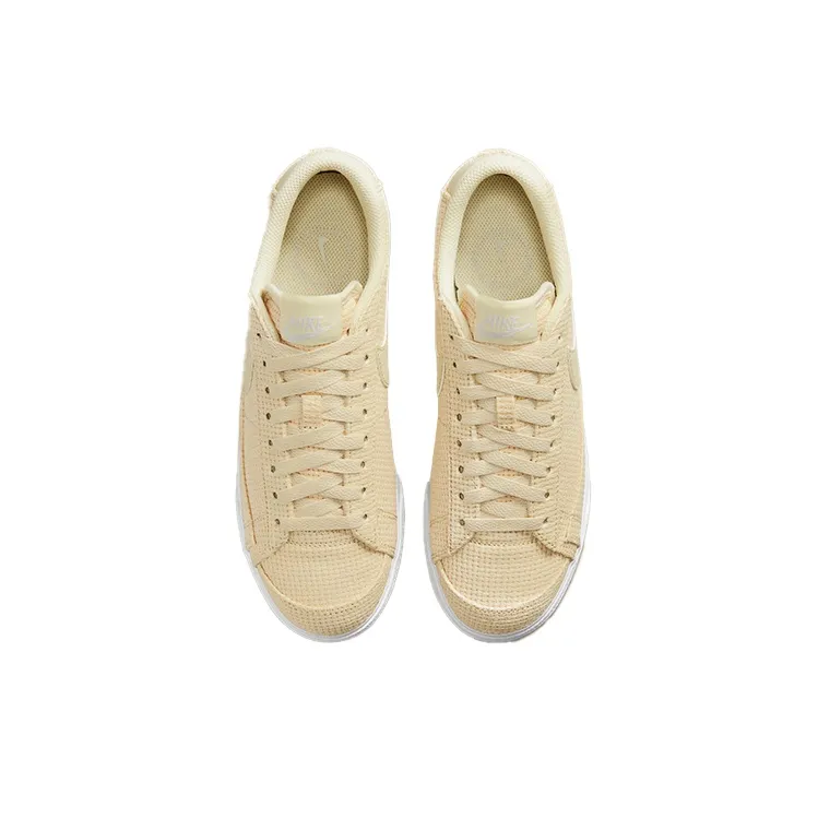 Nike Blazer Low Platform Woven Fossil Women's-3