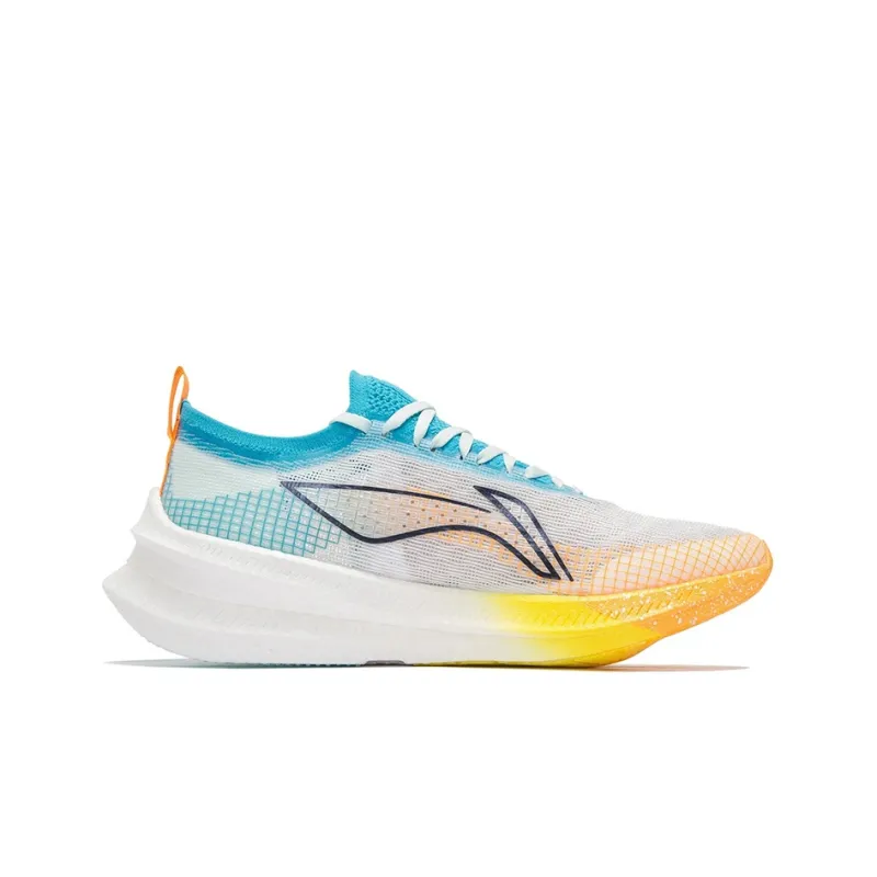 LiNing Feidian 2 Elite Chiffon Anti-Slip And Wear-Resistant Lightweight Low-Top Running Shoes White Blue Orange-1