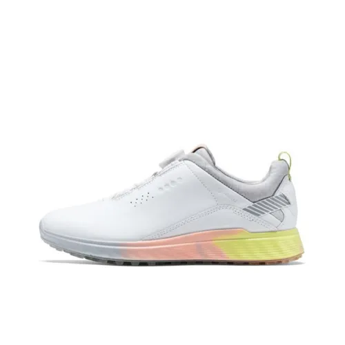 Ecco Golf S3 Golf Shoes Women's Low-Top White/Lemon Yellow