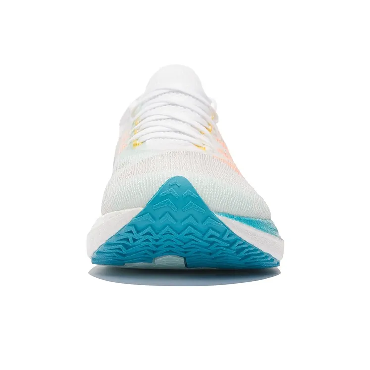 LiNing Feidian Discovery Lightweight Rebound Low Top Running Shoes Men's White Blue Yellow-4