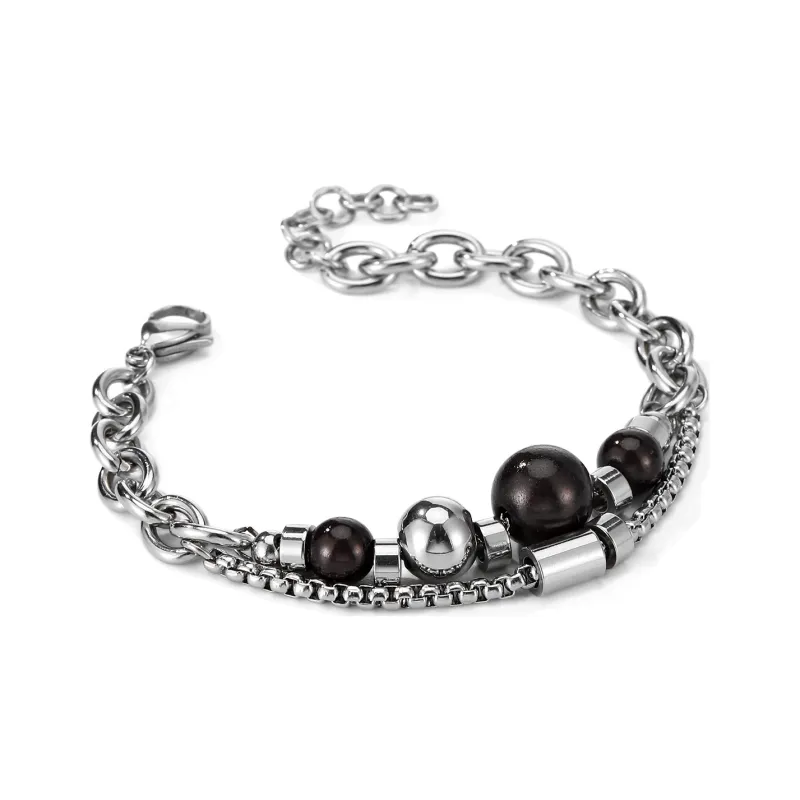 GENANX Bracelets Unisex Silvery White-5