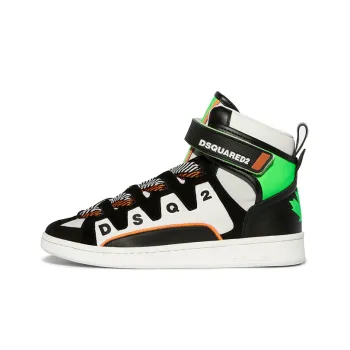 DSQUARED 2 High Top Stylish Skateboarding Shoes Men's Multicolor
