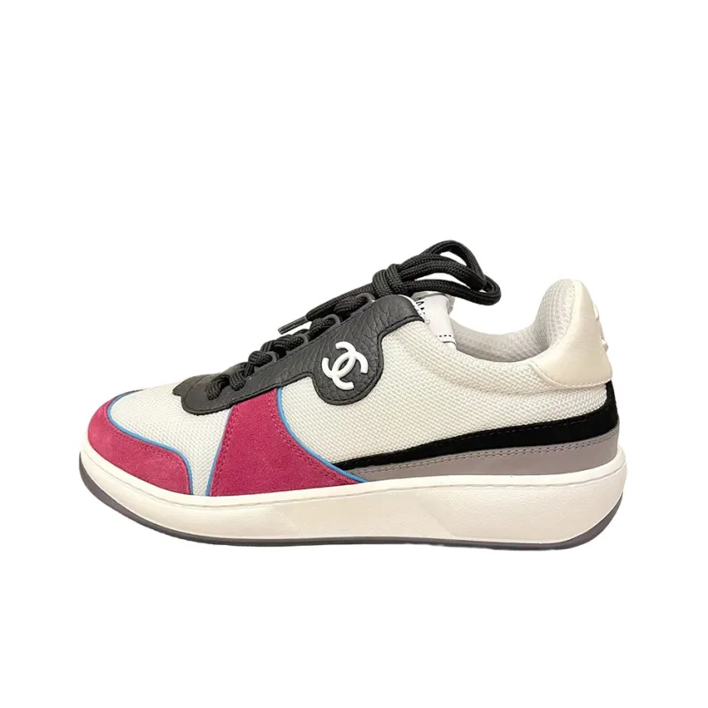 CHANEL Low Top Casual Shoes Women's White Pink-0