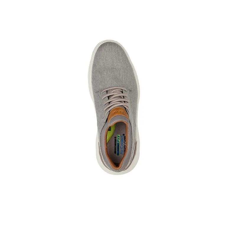 Skechers Garza-Romano Cushioned Wear-Resistant Breathable Low-Top Casual Shoes Men's Taupe-2