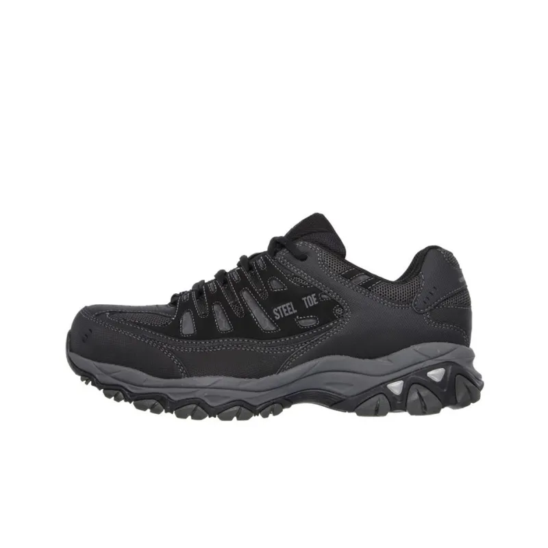 Skechers Relaxed Fit Cushioning, Slip Resistant, And Abrasion Resistant Low Top Hiking Shoes Men's Black-0