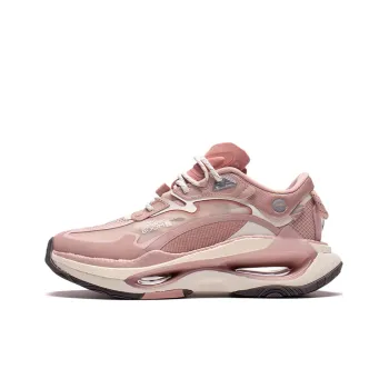 LiNing Infinity Cushioning Anti Slip And Wear Resistant Rebound Low Top Sports Casual Shoes Women's Pink