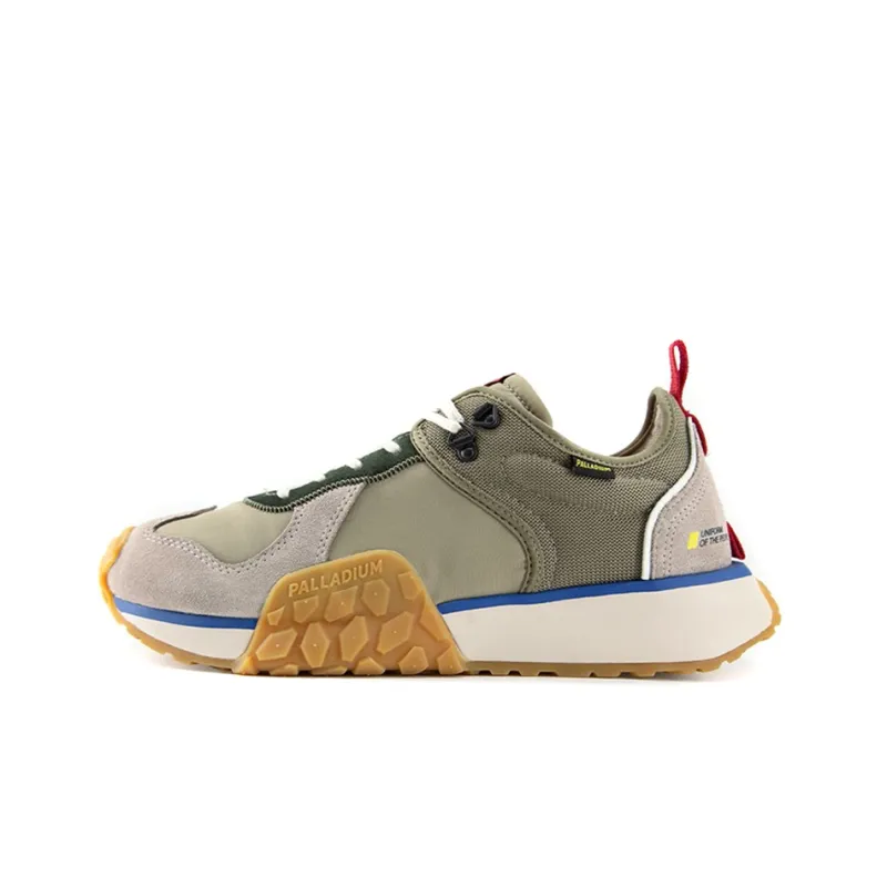 Palladium Troop Runner Anti-Slip And Wear-Resistant Breathable Low-Top Casual Shoes Unisex Sand Dune Green-0