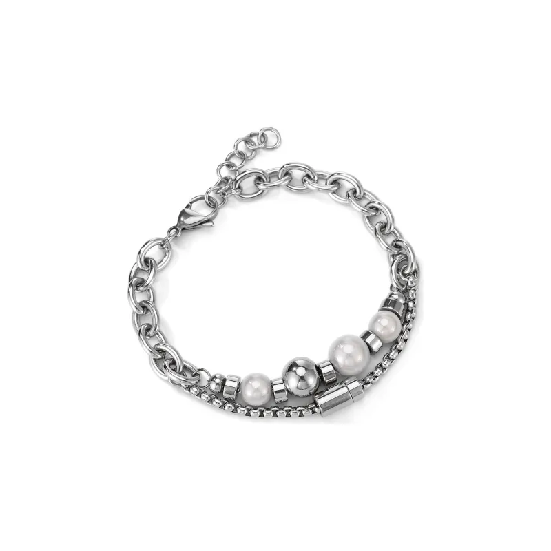 GENANX Bracelets Unisex Silvery White-2