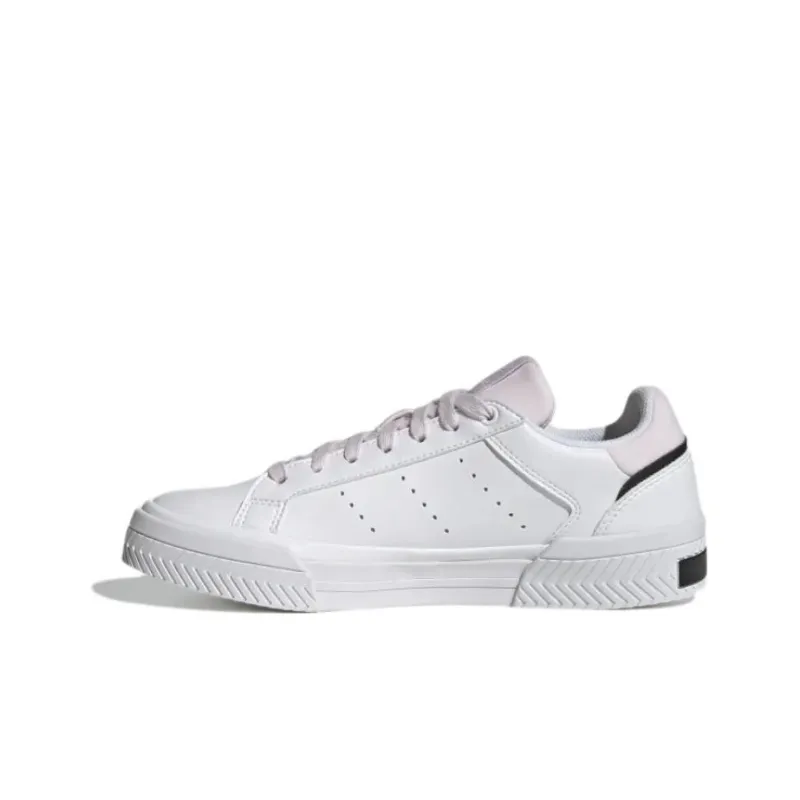 Adidas Originals Court Tourino Wear-resistant And Lightweight Low-Top Skateboard Shoes Women's Pink White-0