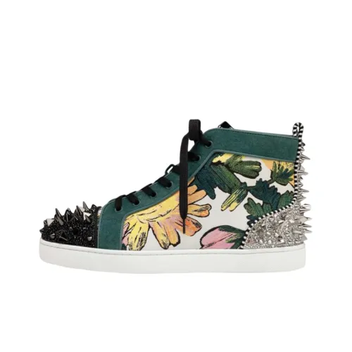 Christian Louboutin Skateboard Shoes Men High-Top Green