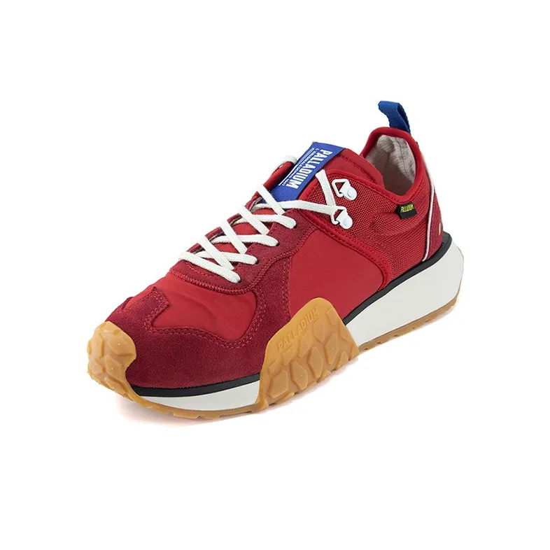 Palladium Troop Runner Anti-Slip And Wear-Resistant Breathable Low-Top Casual Shoes Unisex Chili Red-1