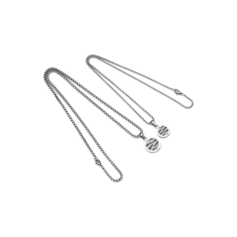 GENANX Necklaces Unisex Silvery White-2