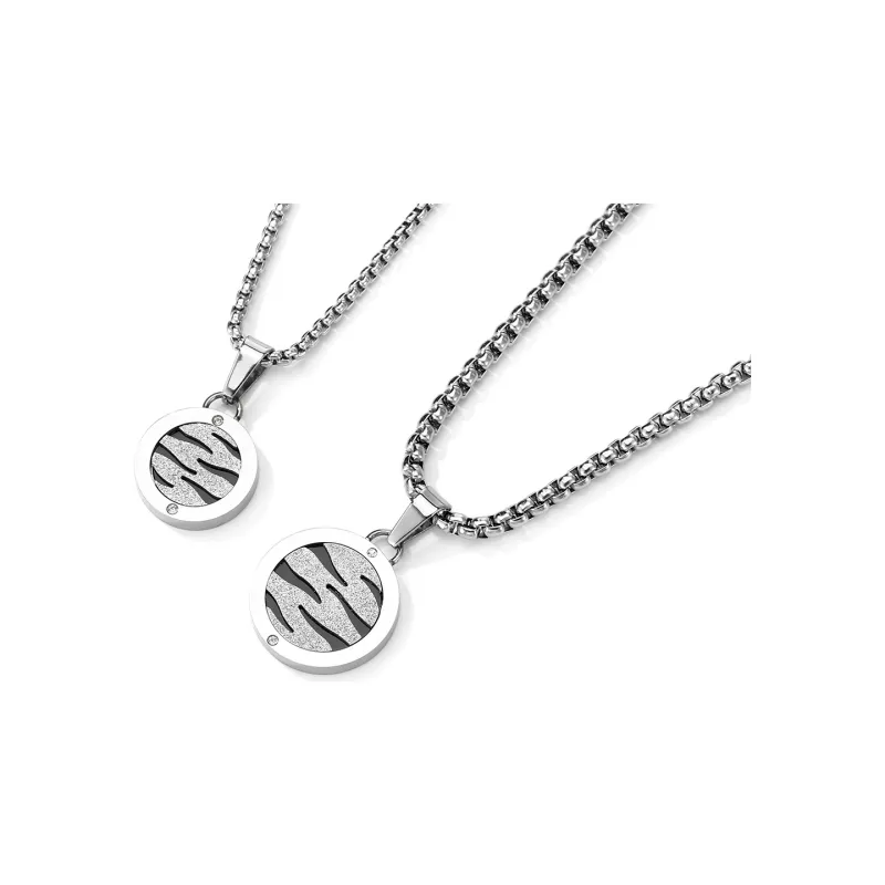 GENANX Necklaces Unisex Silvery White-1