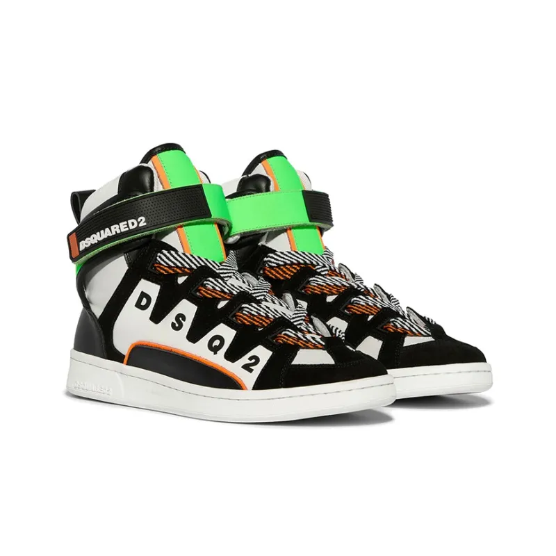 DSQUARED 2 High Top Stylish Skateboarding Shoes Men's Multicolor-2