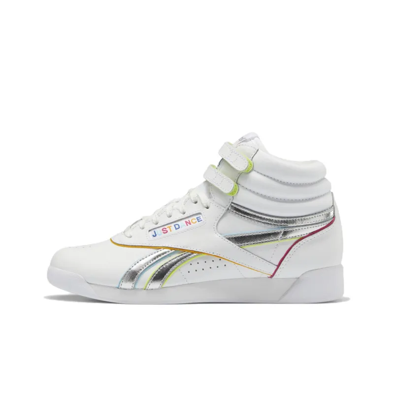 Reebok Classic Freestyle Anti-Slip Wear-Resistant Mid-Top Skateboard Shoes Women's White-0