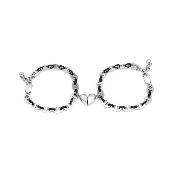 GENANX Bracelets Unisex Silvery White