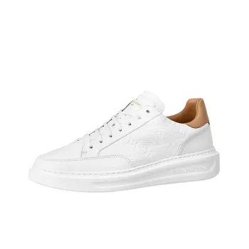 LOUIS VUITTON Beverly Hills Sneakers 'White Monogram With Caramel Collar'