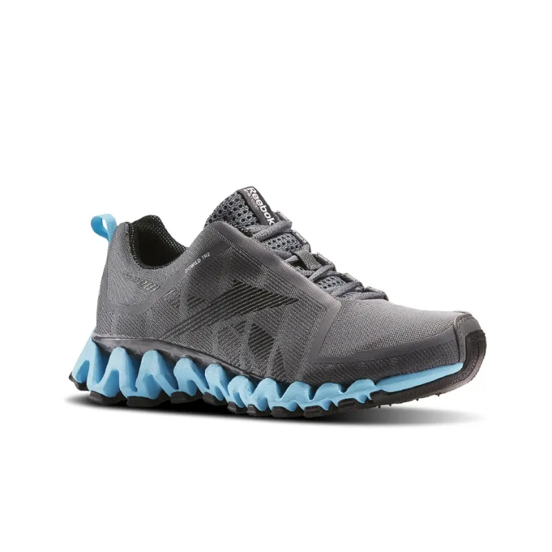Reebok Zig Wild TR 2 Wear-Resistant Low-Top Running Shoes Women's Gray Blue-2