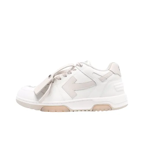 OFF-WHITE Out Of Office OOO Low Tops White Beige